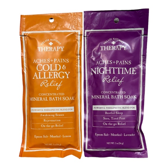 Village Naturals 2Pk Concentrated Mineral Bath Soak Set NWT - Picture 1 of 5